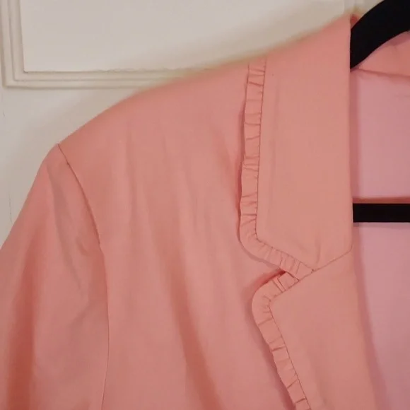For Love and Lemons Peach Linen Blend Cropped Blazer Size XL - Picture 7 of 14